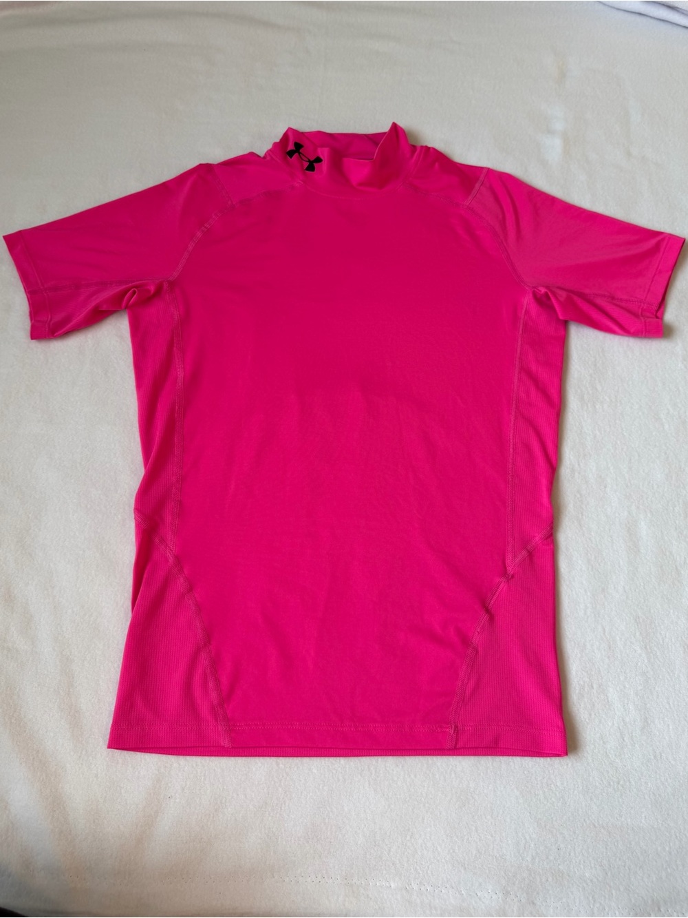 Under Armour HeatGear Compression Mock Neck Shirt Pink Women’s Large
